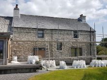 Old roughcast completely removed