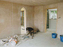 Plaster skim at The Tin Church